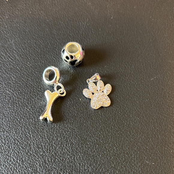 Silver Dog Charm Set - Picture 1 of 6